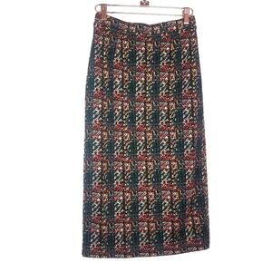 Everleigh | Emerald Multi Pencil Skirt Stretch XS